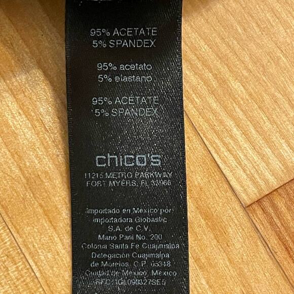 Chicos Travelers Top Leopard Animal Print Asymmetrical Slinky Size 0 US Small - Picture 7 of 8